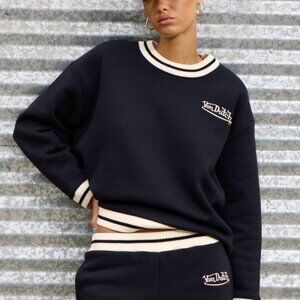 brand new von dutch black ribbed sweater